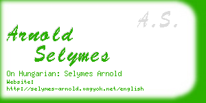 arnold selymes business card